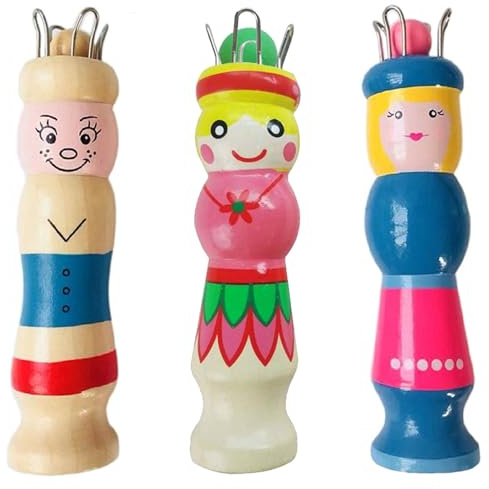 Yhuasia Set Di 3 Pezzi Per Lavorare a Maglia Con Uncinetto, Uncinetto Set, In Legno, Per Lavori a Maglia, Per Bambini, Per Imparare a Lavorare a Maglia, Fai Da Te, Fai Da Te (Modello D)