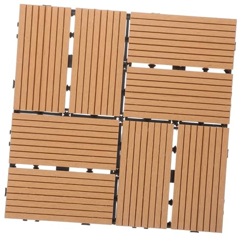 Gadpiparty Losas De Suelo Baldosas Entrelazadas Para Jardín Patio Terraza Exterior Balcón Decorativas De Madera y Plástico