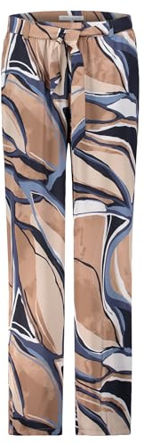 Betty & Co Damen Schlupfhose mit Print 40, Nature/Blue