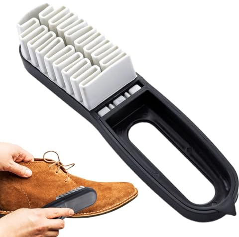 Ergonomiskt handtag sko rengöringsborste -skoborstar |4 x 5 cm, sneaker rengöringsborste med ergonomiska handtag, med robust handtag, resetillbehör, skodonrengöring för stövlar plånbok