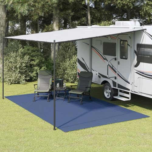 Sinkzol Alfombra para tienda de campaña, 5 x 3 m, poliéster con revestimiento de espuma de PVC, antideslizante y resistente a los rayos UV, lona versátil para camping, exterior, festivales, protección