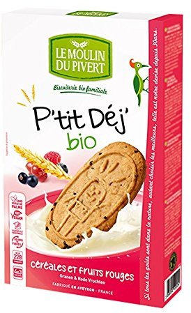 Moulin Pivert P’tit Déj Céréales/Fruits Rouges Bio 190 G