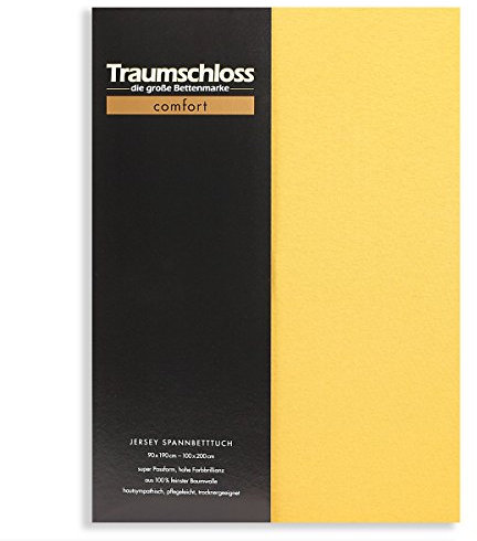 Traumschloss Spannbetttuch »Comfort« 100% Baumwolle | Edel-Jersey | bügelfrei | Gold | 90-100x200cm