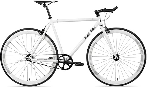 Bicicleta Fixie 28, Hi-Ten Acero, S-49cm, Espacio Blanco y Negro