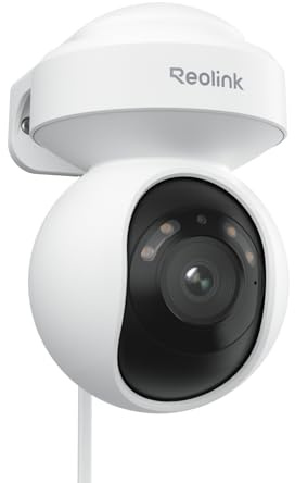 REOLINK 4K PoE Security Outdoor IP Camera with 355° Pan & 50° Tilt, Color Night Vision for Home Surveillance, Auto Tracking, Smart Detection, Two-Way Talk, 24/7 Recording, E1 Outdoor SE PoE