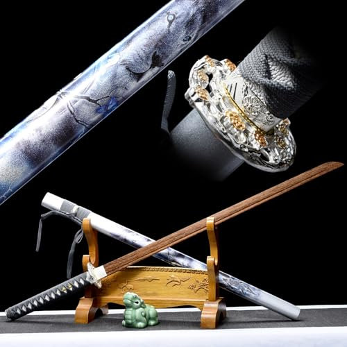 HJHUUA bokken Fatto a Mano,Spada Dritta da Samurai in Legno wenge Naturale,Spada da Allenamento Katana in Legno per Kendo,Cosplay,Oggetti di Scena,Regali,feste-103 cm