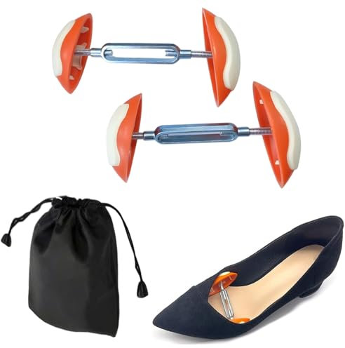 QckZee 2 Stück Schuhspanner für Damen & Herren – Schuhdehner & Schuhweiter für Sneaker, High Heels, Stiefel – Einstellbarer Schuhspreizer mit Tasche – Alternative zu Holz Schuhspanner