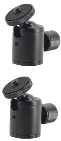 DIYEAH 2 Piezas Soporte de Cabezal de Bola Mini con Tornillo para Trípode de Cámara Giratorio y Ligero para Flash y Luz LED Compatible con Móvil y Accesorios de Fotografía