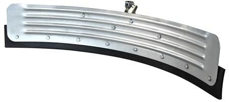 Faithfull Heavy-Duty Yard Squeegee 30in (762mm) – Curved Head, CRC Steel, Rubber Blade – Cleaning & Clearing Hand Tool for Agricultural, Industrial & Outdoor Environments