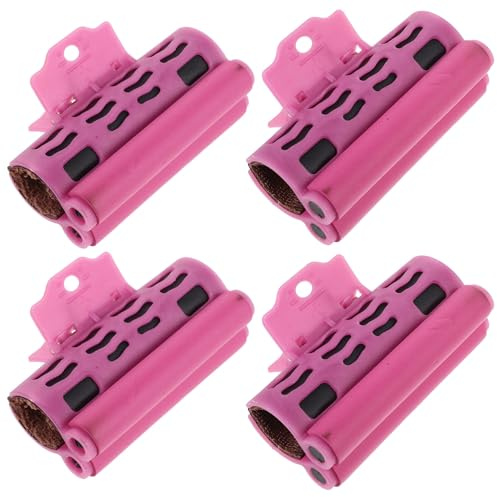 COLLBATH 4 Pinzas Térmicas para Rulos de Cabello Cambio de Color, Aislamiento Térmico, Clips Grandes y Pequeños para Peinados Profesionales y Uso en Salones de Belleza