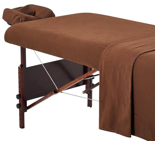Master Massage Ensemble 3 en 1 de drap de plage, plateau, taie d'oreiller pour le visage, chocolat foncé