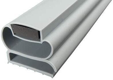 Magnetdichtung Profil klein h - 2000mm inkl. Magnetband - Farbe: Grau (Kühlschrankdichtung)