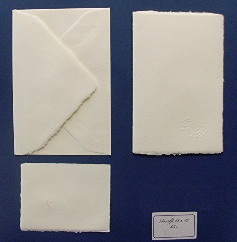 Inviti Matrimonio Carta Amalfi cod. 1218 Apertura a Libro Produzione Artigianale Set Composto da 10 partecipazioni, 10 inviti e 10 Buste.