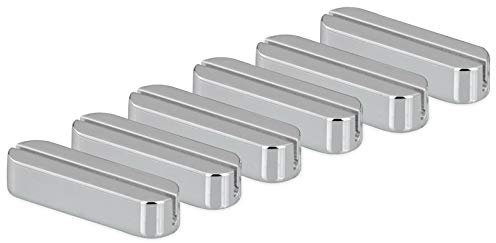 H.Bauer jun. Messerbänkchen Set 6-teilig - versilberte Besteckbänkchen aus Metall, glatt poliert & anlaufgeschützt, edle Messerablage für Festtafel, Dinner & Gastronomie