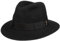 Borsalino Piemonte Traveller Wollhut Wollfilzhut Filzhut Damen/Herren - Made in Italy mit Ripsband, Ripsband Winter Herbst-Winter - 60 cm schwarz