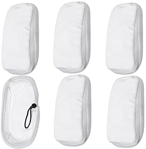 Spares2go Hard Floor Cleaning Cloth Pads compatible with Addis 347361 10 in 1 Steam Cleaner Mop (Pack of 6)