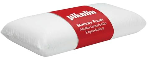 Pikolin Home - Almohada Viscoelástica 80 cm, de Hotel - Adaptabilidad al Cuello, Hipoalergénica, Firmeza Alta, para Dormir de Lado, Doble Funda, Transpirable y Suave