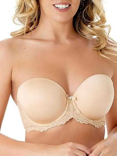 Gossard Damen Superboost Trägerloser Spitze BH, beige, 100B