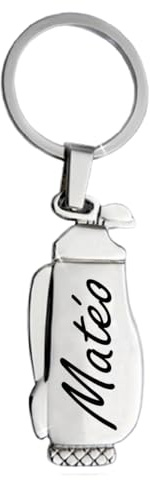 ibera gifts - Llavero de Golf Personalizado en Forma de Bolsa de Golf, Regalos para Golfistas, Regalos Golf Personalizados para Golfistas, Presentado en Bolsa de Regalo