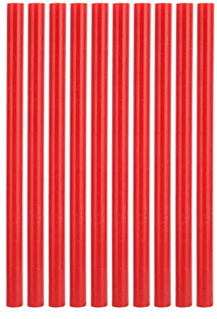 10 Stick di colla a Caldo, 11 x 200 mm Mini Stick di colla a Caldo Rossi, Adesivo Fondente per Progetti Fai da Te, Home Office, Artigianato