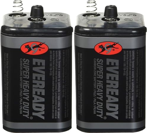 EVEREADY 6V Battery, Super Heavy Duty 6 Volt Battery, 2 Count