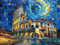 Ginfonr DIY Diamond Art Painting Zubehör Kolosseum Set Full, 5D Diamant Painting Sternenhafte Nacht Bilder Kit Crystal Rhinestone Embroidery Decoration Für Home Wall Décor 30x40 cm
