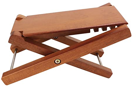 Naroote Trägitarrfotstöd, 3 Justerbar Höjd Fällbar Fotpall, Ergonomiskt Fotstöd med Förvaringsväska, Perfekt för Scenprestationer och Gitarrspelare (Ashtree Wood)