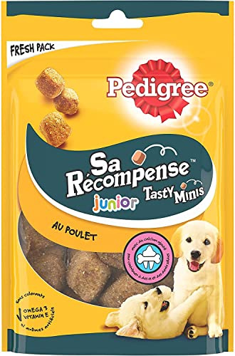 Pedigree Sa Junior-belöning - fyllda hundbett - kycklinggodis - 6 påsar på 125 g