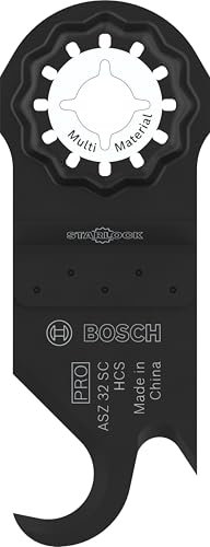 Bosch 1x PRO ASZ 32 SC Carpet Knife (for Roof Felt, Carpet, Width 24 mm, Professional Accessory Multitool)