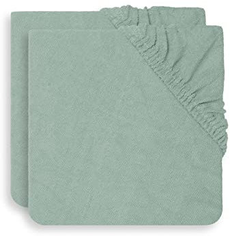 Jollein 2550-503-00095 Wickelunterlage Frottee 50x70cm Aschgrün (2er Pack), grün, 318 g