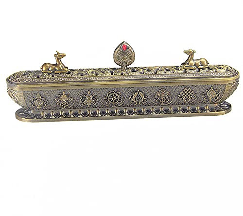 Räuchergefäß, Räucherstäbchenhalter, Räucher-Stäbchen-Halter Incense-Burner, Räucherstäbchenhalter Räuchergefäß, Räucherstäbchen Brenner, für Meditation, Yoga, Spa-Entspannung (Grüne Bronze)