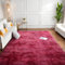 linyingdian Hochflor Teppich wohnzimmerteppich Langflor - Teppiche für Wohnzimmer flauschig Shaggy Schlafzimmer Bettvorleger Outdoor Carpet. (weinrote Farbe, 120x160cm)