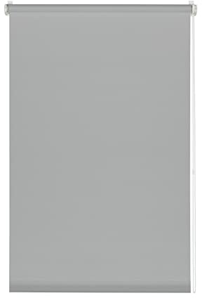 Deco Company Klemmrollo, Blickdicht, Lichtdurchlässig, Lichtschutz, Blendschutz, Rollo für Fenster ohne Bohren, Polyester, Hellgrau, 65 x 150 cm