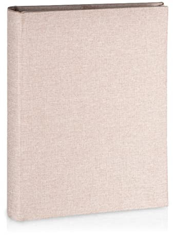 Classico Album Lino Fotografico 10x15 con Tasche - Semplice Album Portafoto Facile de Usare & Resistente per 200 Foto | Fotoalbum con Spazio Extra per Appunti & Ricordi | Idea Regalo per Coppia