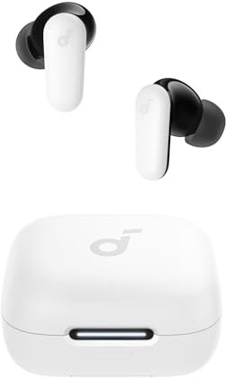 soundcore P30i by Anker Noise Cancelling Earbuds, Strong and Smart Noise Cancelling, Powerful Bass, 45H Playtime, 2-in-1 Case and Phone Stand, IP54, Wireless Earbuds, Bluetooth 5.4 (white)