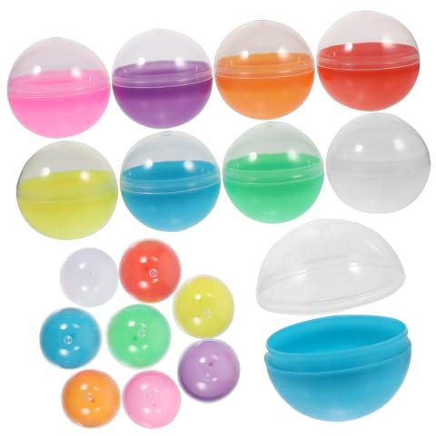 WHAMVOX 50pcs Semi-translucent Openable Lottery for Games Parties and Raffles Fun Fillable for Vending Machines and Surprises Mixed Colors