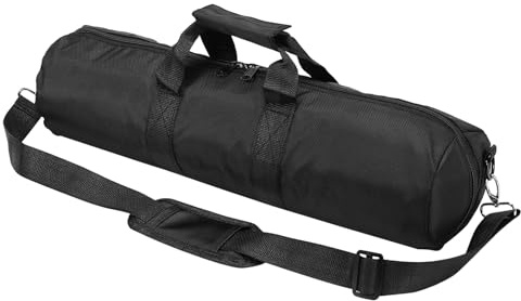 PATIKIL Estuche de Transporte para Trípode, 21.7 x 5.1 Bolsa de Trípode Acolchada de Nylon Resistente con Correas de Hombro Ajustables y Asas para Luz Paraguas Micrófono Altavoces, Negro