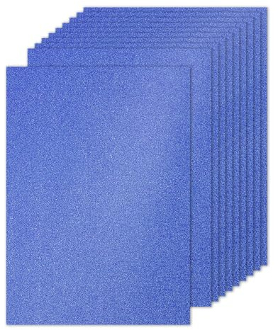 PATIKIL 10 Feuilles De Papier Cartonné Pailleté Bleu Foncé, A4 250gsm Rectangle Papier Cartonné Premium Étincelant Pour Scrapbook Création De Cartes Projets DIY Art Mariage Fête