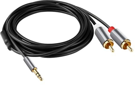 Câble Audio USB-C vers RCA 2 m - Stéréo - Compatible avec iPhone, Galaxy S24 Ultra, Huawei P60, MacBook