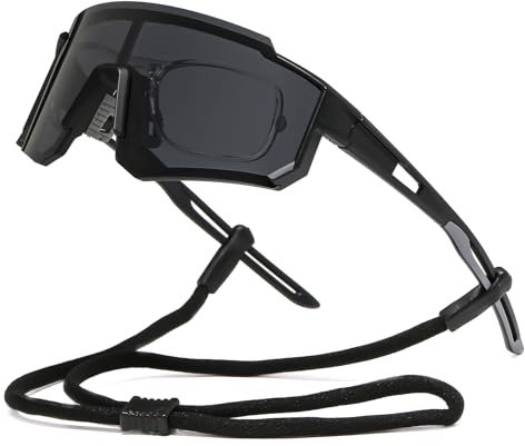 Suertree Fahrradbrille Sportbrille Damen Herren, Schnelle Brille, Leichte Kurzsichtige Polarisiert Sport Sonnenbrille mit UV400 für Sonnenschutz, Angeln, Reisen, Outdoor-Aktivitäten