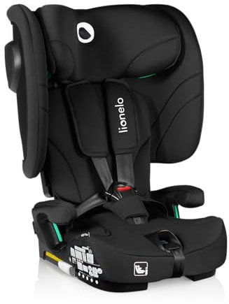 LIONELO Foldable Car Seat Nelly I-Size with ISOFIX for Children Approx. 76-150cm, Forward Facing, TT Strap Side Protection, Adjustable Headrest & Backrest