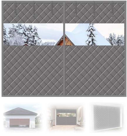 Thermal Winters Garageportsnät, Magnetisk Garageportsgardin, Isoleringsfilt för Garageporten, 305x244 244x213 488x305cm Mörkläggningsskydd, Vindtät, Vädertät(Grays,W16xH9.5ft/488x290cm)