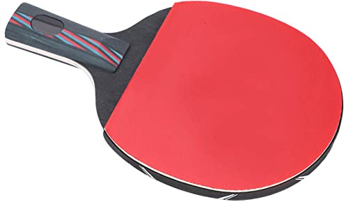 RASTKY Raquette de Tennis de Table, Batte de -Pong Super Légère pour Joueurs Seniors, Design Classique, Noir et Rouge, 1 Pièce (Tir Direct)