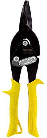 Midwest Blackout Series Aviation Snip - Straight Cut Regular Tin Cutting Shears with Forged Blade & KUSH'N-Power Comfort Grips - MWT-6716SO