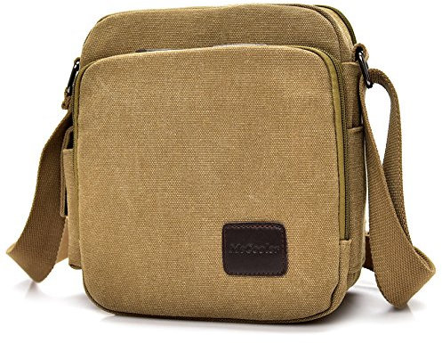 Outreo Canvas Umhängetasche Herren Schultertasche Kleine Herrentaschen Vintage Messenger Bag Taschen für Schule Kuriertasche Tablet Segeltuchtaschen Reisetasche Sport Werkzeug Taschen sporttasche