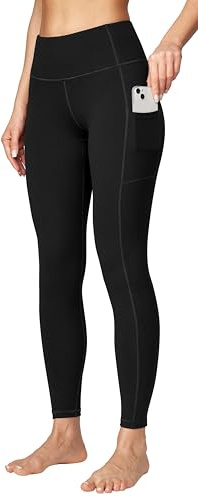 Ewedoos Women's Yoga Pants with Pockets Leggings for Women Tummy Control Workout Leggings for Women Compression Leggings Black