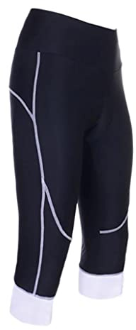 Pantalones Cortos Ciclismo Mujer 9D Gel Acolchado Bicicleta y MTB 3/4 Longitud Ciclismo Pantalones Cortos Transpirable Secado Rápido