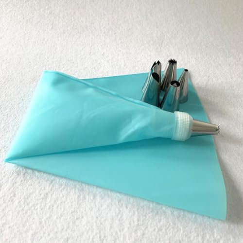 8 pezzi/set sacchetto per tubazioni in silicone per glassa, crema, sacchetto per pasticceria, strumenti per decorare torte fondenti, set di ugelli per pasticceria, accessori da cucina-blu