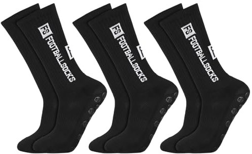 Apricitie 3 Paare Fußballsocken, Fußball Socken 38-46 Anti-Rutsch Grip Socken Fussball Atmungsaktiv Rutschfeste Sportsocken für Herren Damen Fussball Basketball Laufen