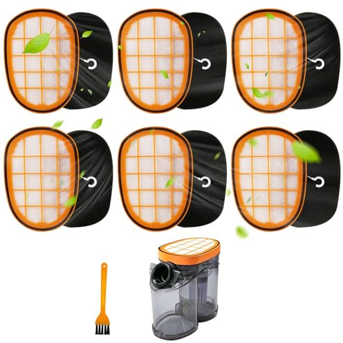6 Stück Philips SpeedPro Max Staubsauger Filter, Ersatzfilter für FC6822 6823 6827 6908 6906 6904, Akkusauger Filter für FC5005/01, Zubehör für Staubsauger